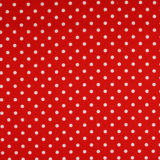  tissu pois rouge