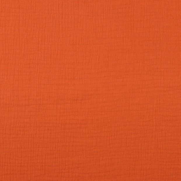 double gaze tissu Unicolore Brique