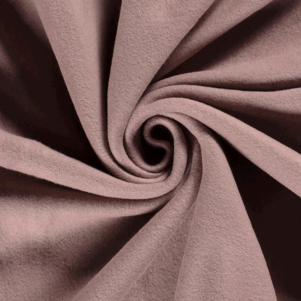 Baumwolle Fleece fabrik Mauve weich 