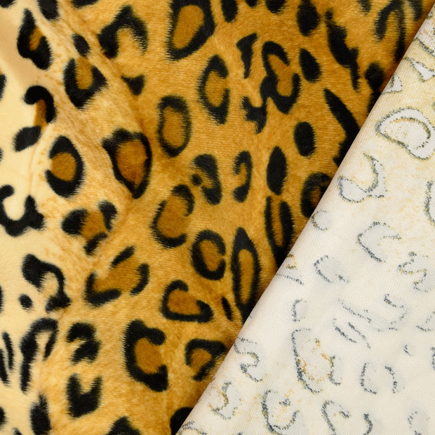 Velours tissu Guépard imprimé 