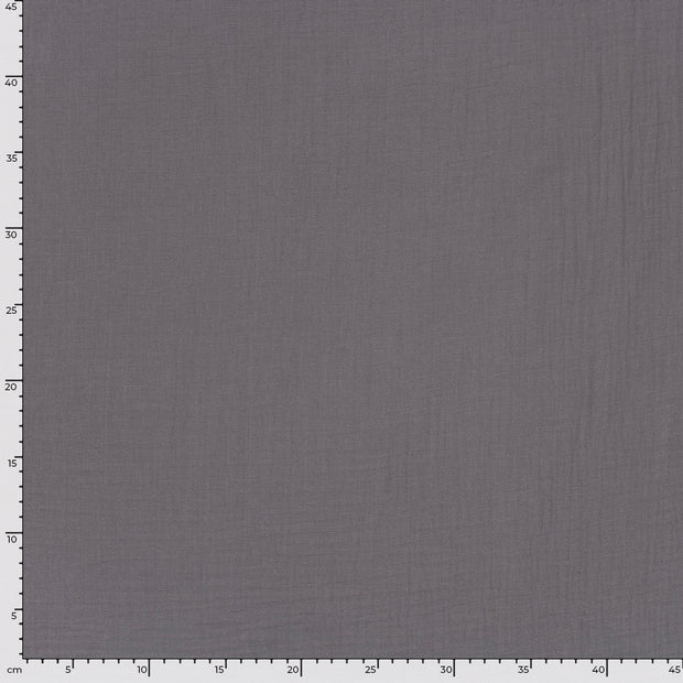 Muslin extra wide fabric Unicolour Taupe Grey