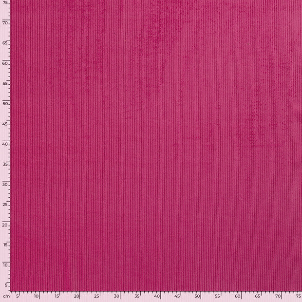 Velours Côtelé 4.5w tissu Unicolore Fuchsia