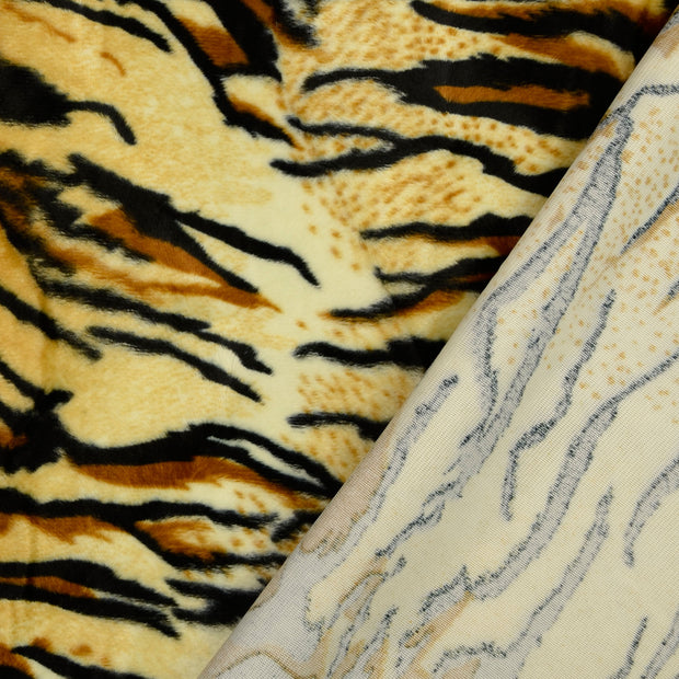 Velours tissu tigres imprimé 