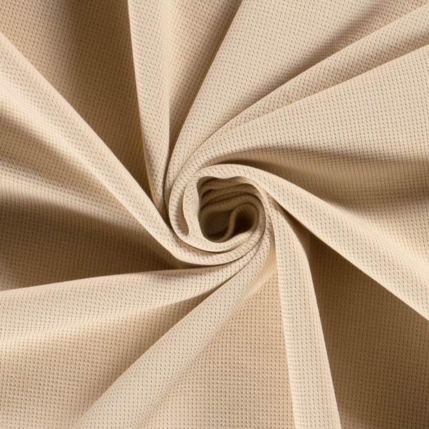 Knitted Waffle fabric Unicolour Beige