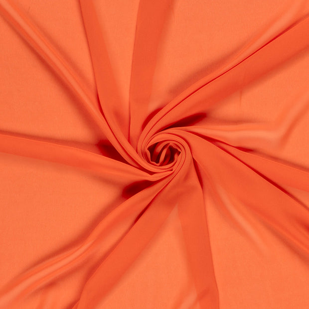 Chiffon fabrik Orange halb transparent 