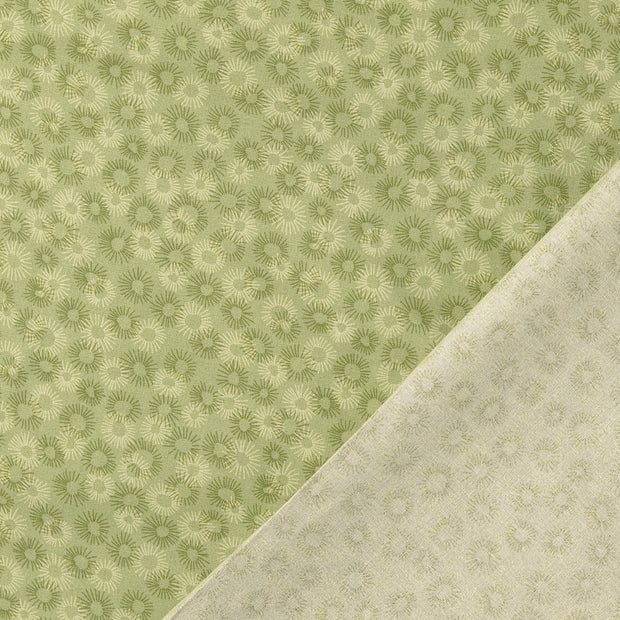 Popeline de Coton tissu Vert Olive 