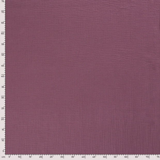 Muslin Triple Layer fabric Unicolour Old Pink