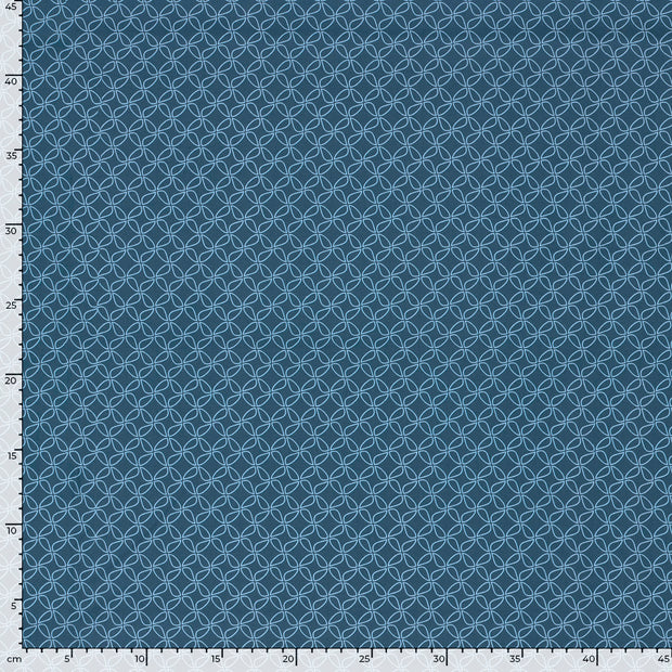Cotton Poplin fabric Steel Blue matte 
