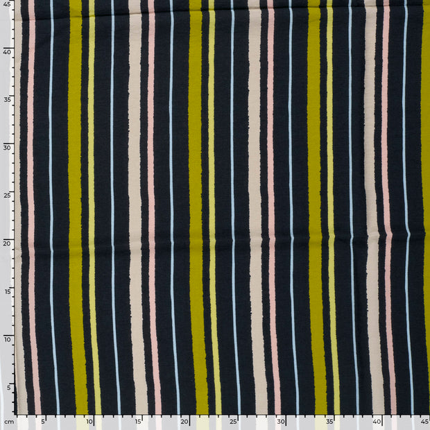 Viscose Nylon Crepe fabrik Streifen Marine