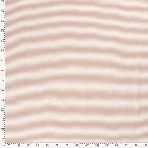 Cotton Jersey Yarn Dyed fabric Stripes Salmon