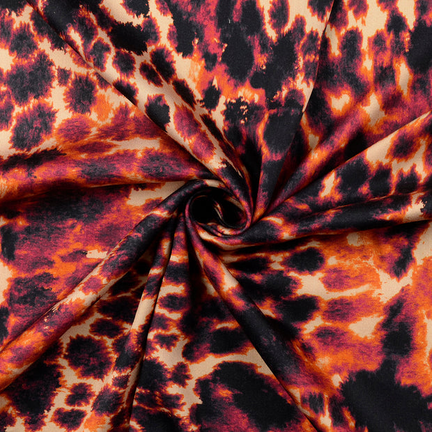 Viscose Satin tissu rouge 