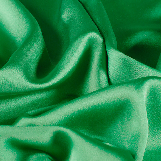 Satin tissu Unicolore Vert