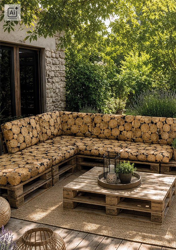 Panama fabric Wood Camel