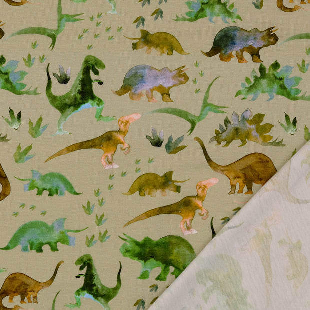 Organic Jersey fabrik Dinosaurier digital bedruckt 