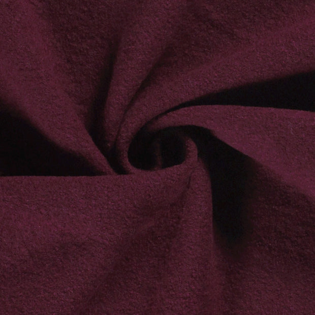 Chiffon en laine tissu Bordeaux mat 