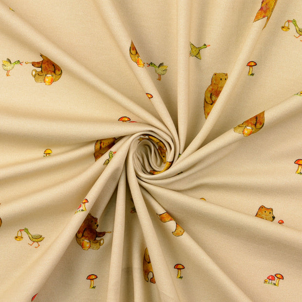 Jersey tissu beige 