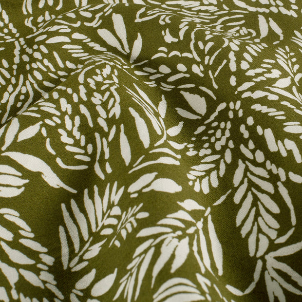 Viscose Nylon Crepe fabrik Blatter Khaki-Grün
