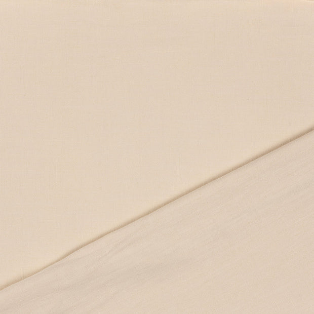 Viscose Lin Chaine et Trame tissu beige slub 