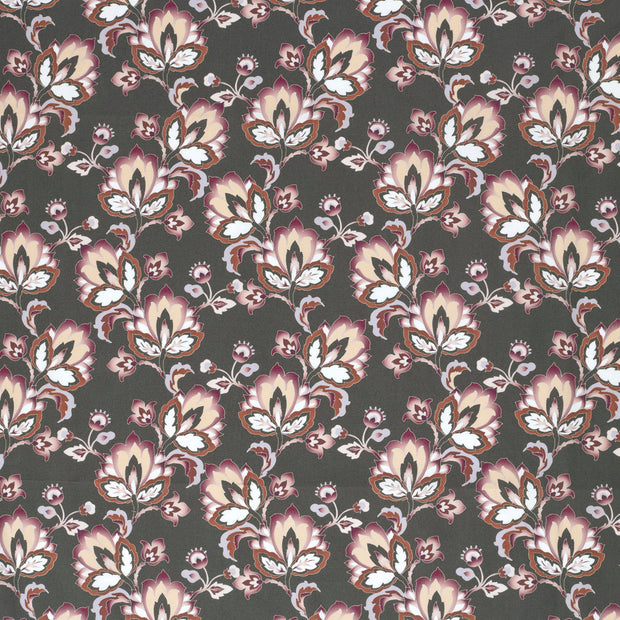 Cotton Poplin fabric Dark Grey matte 
