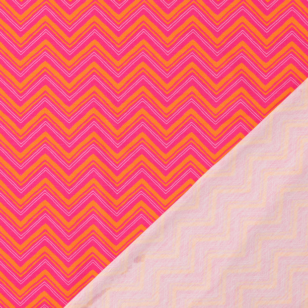 Jersey fabric Orange digital printed 
