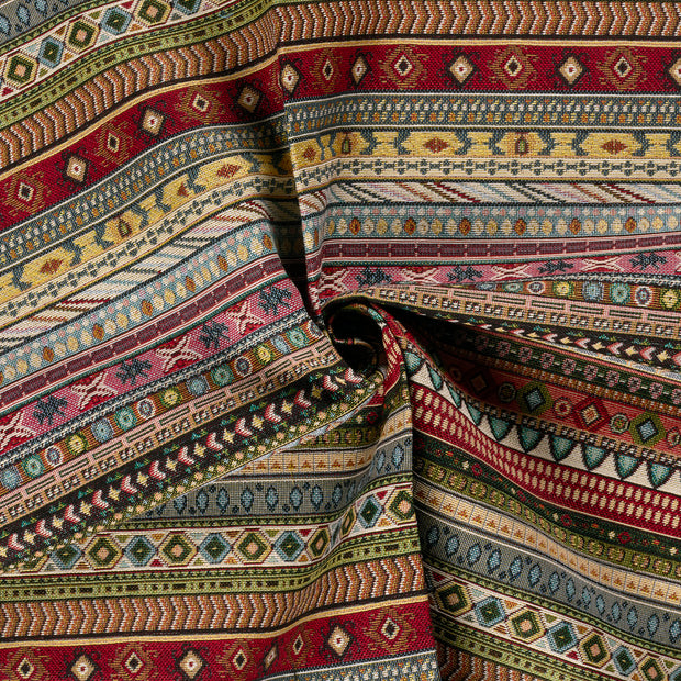 Gobelin fabric Dark Red jacquard 