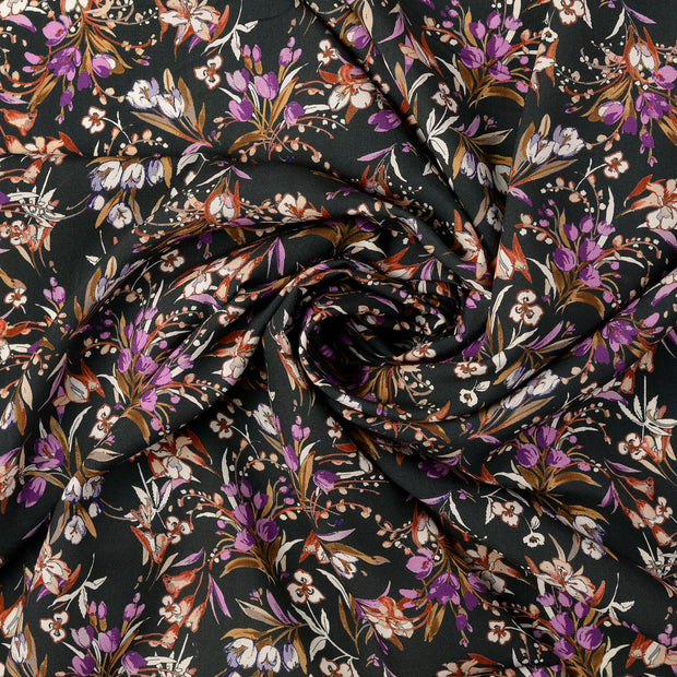 Popeline de Viscose tissu Gris 
