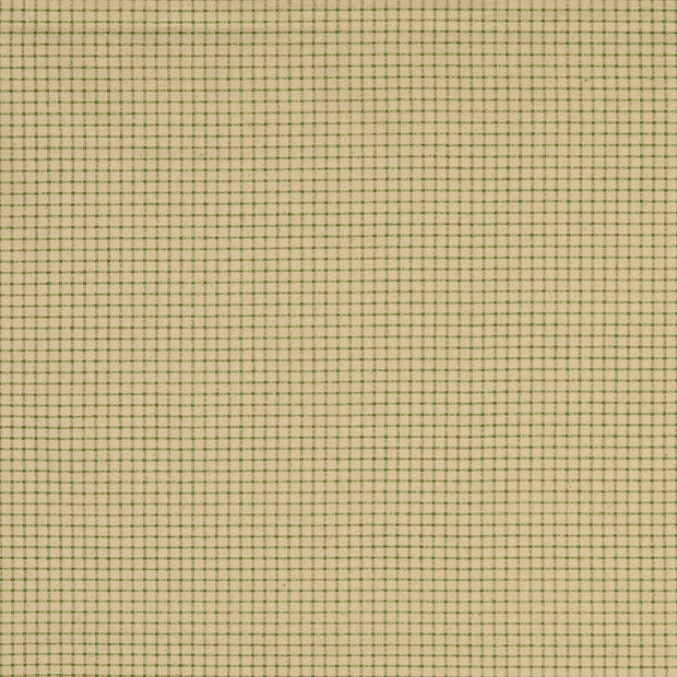 Cretonne tissu Carreaux Pomme verte