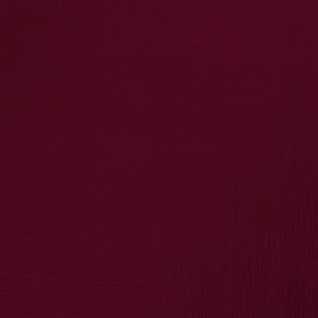 Muslin Triple Layer fabric Bordeaux matte 