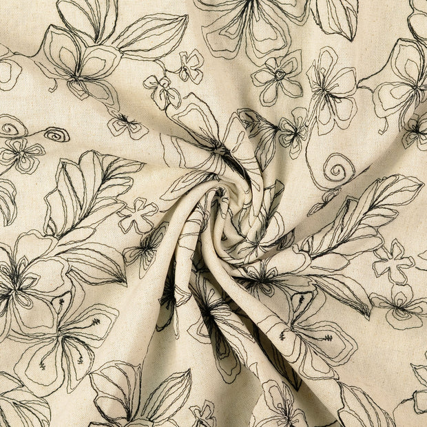 Dentelle tissu noir 