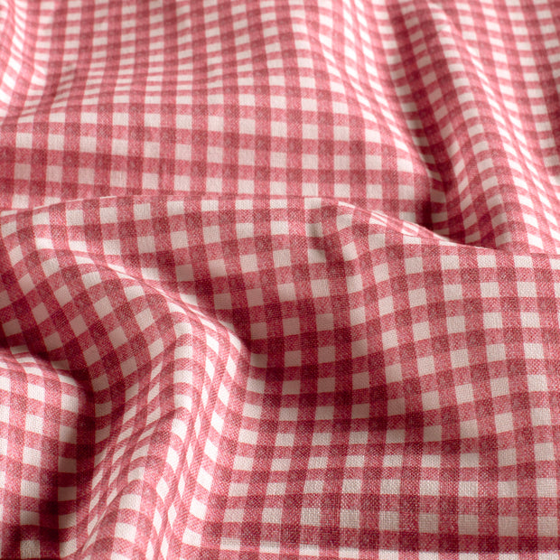 Cretonne tissu Carreaux Rose