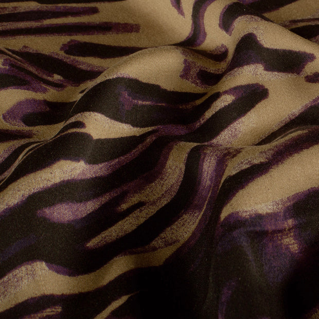 Viscose Satin tissu Abstrait Camel