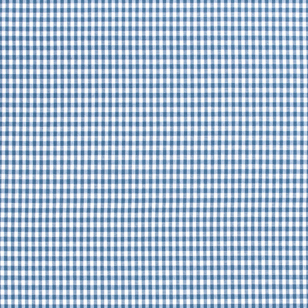 Baumwolle Popeline fabrik Karo's Indigoblau