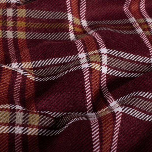 Flanelle tissu Carreaux Rouge