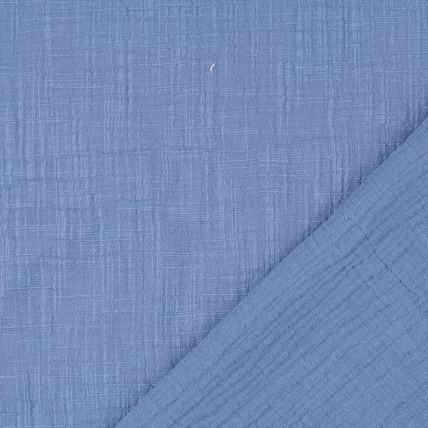 double gaze tissu Unicolore slub 
