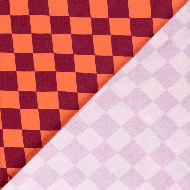 Panama fabric Checks digital printed 