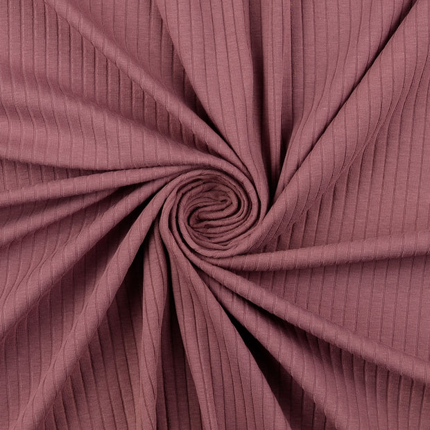 Rib Jersey tissu Mauve doux 