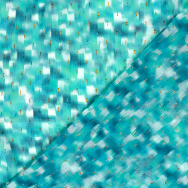 Chiffon fabric Glitter digital printed 