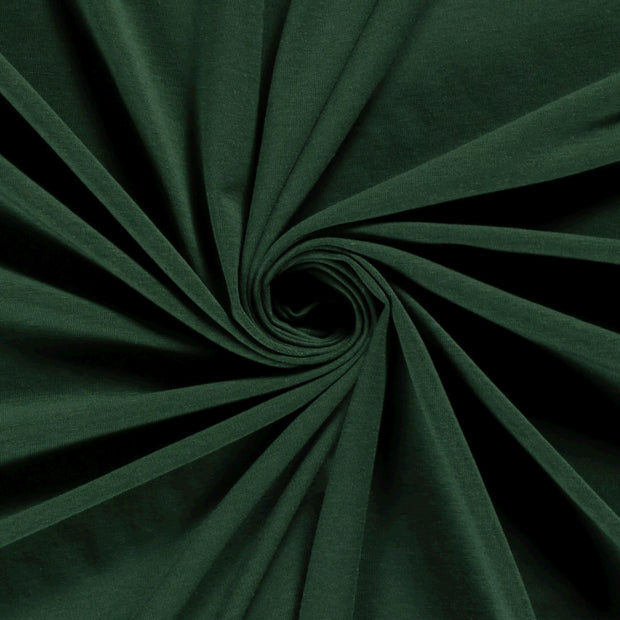 Jersey de Bambou tissu Vert foncé doux 