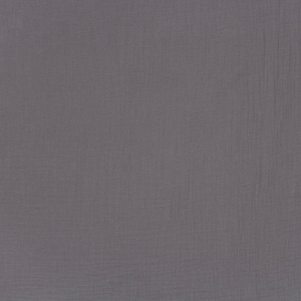 Muslin extra wide fabric Taupe Grey matte 