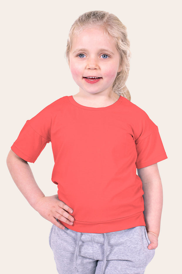 Jersey fabric Unicolour Coral