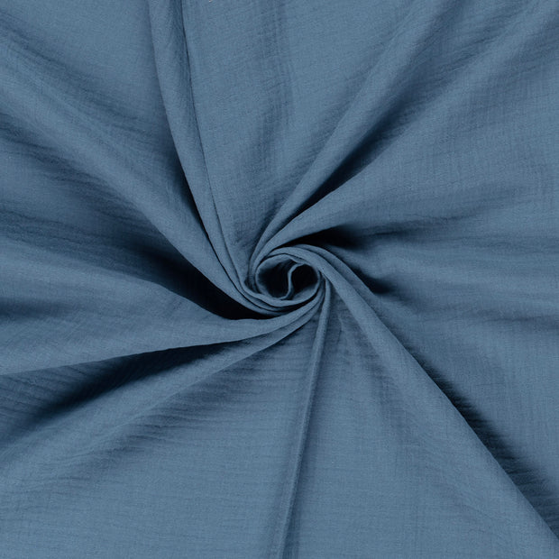 Musselin extra breit fabrik Indigoblau 