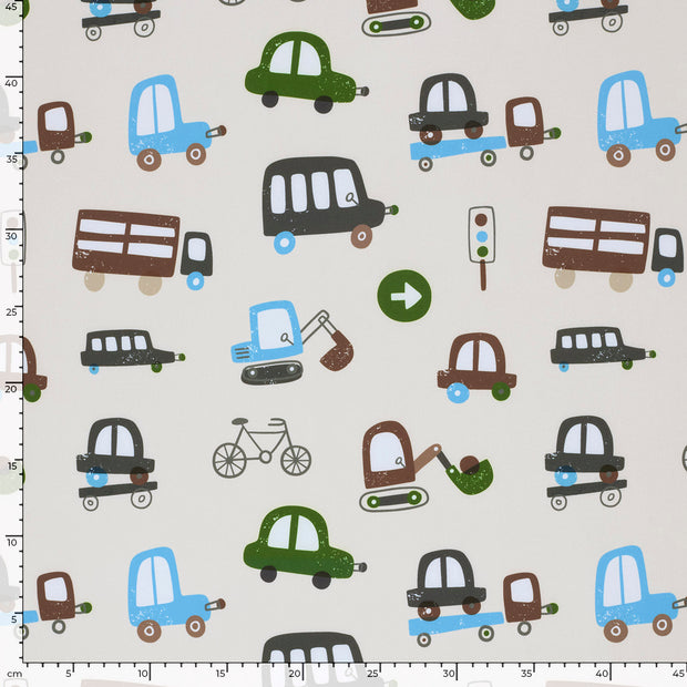 Softshell fabric Cars Beige