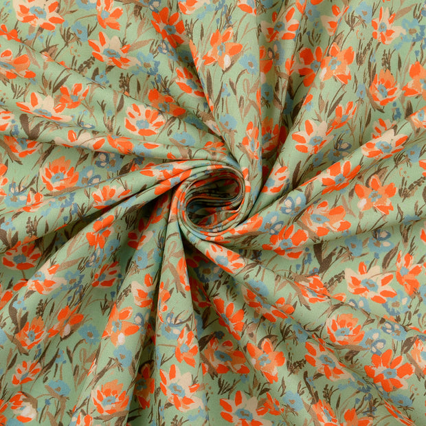 cretonne tissu menthe 