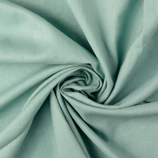 Linen fabric Dark Mint matte 