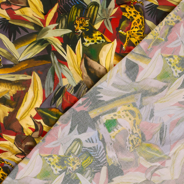 Viscose Poplin fabrik Abstrakt bedruckt 