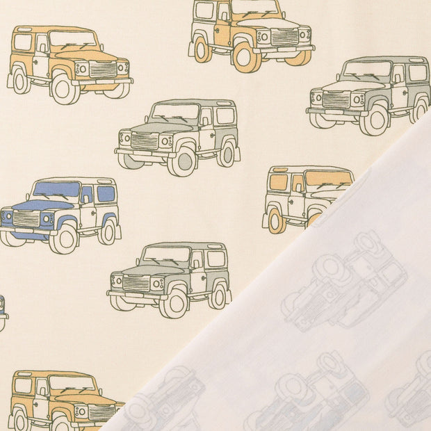 Jersey fabric Off White digital printed 