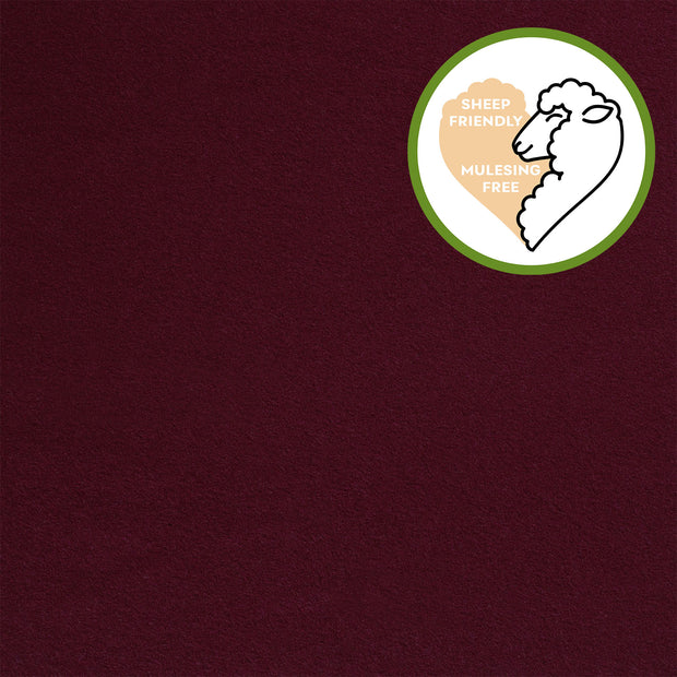 Chiffon en laine tissu Unicolore Bordeaux