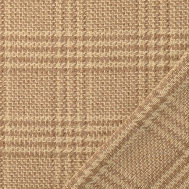 Walkloden fabrik Beige garngefärbt 