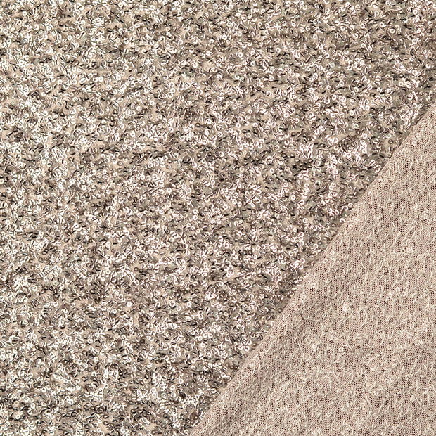 Mesh fabrik Beige Paillette 