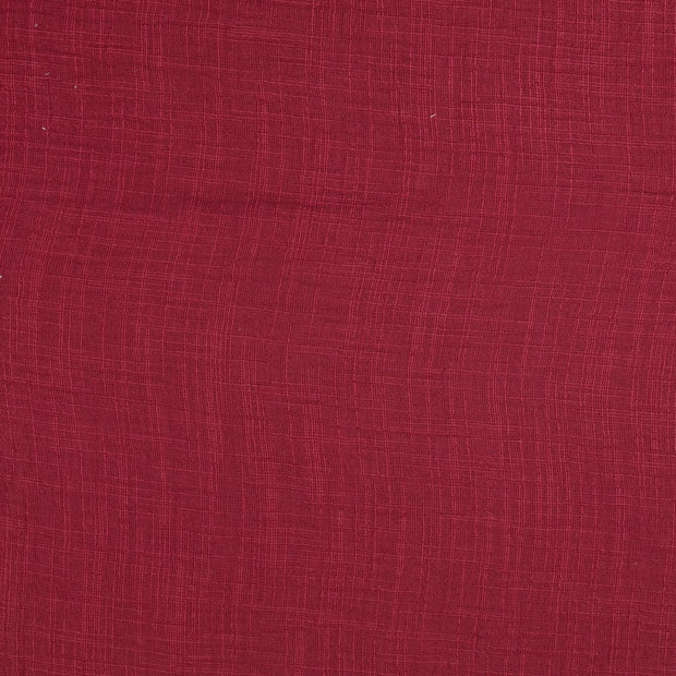 double gaze tissu bordeaux mat 